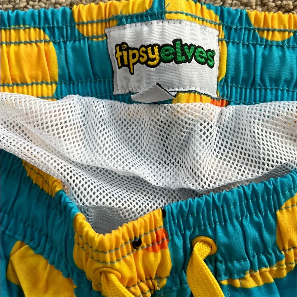 Tipsy Elves Rubber Ducky Stretch Swim Trunks Medium